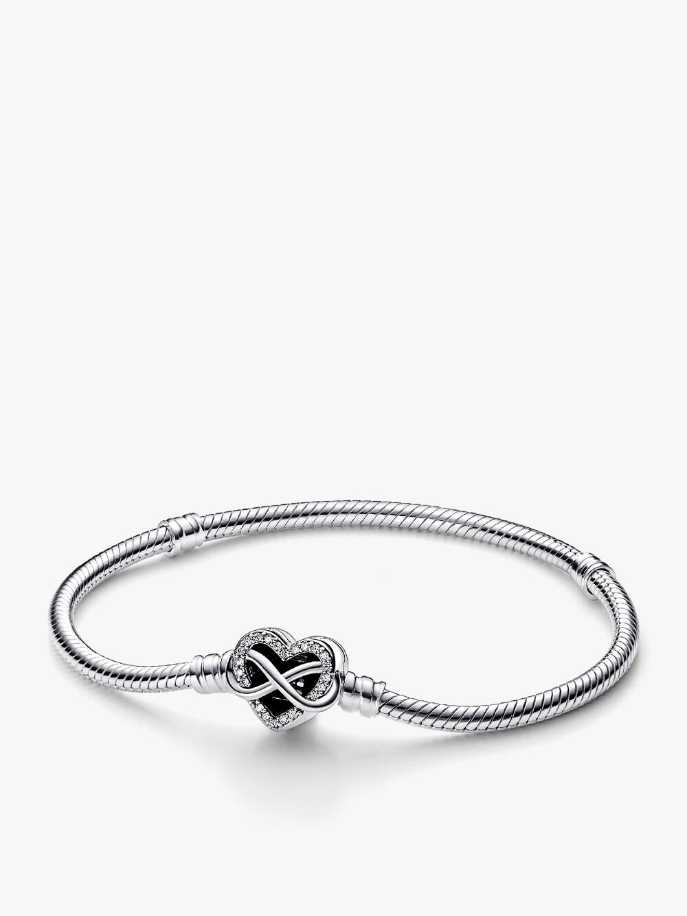Sparkling Infinity Heart Stud Earrings
